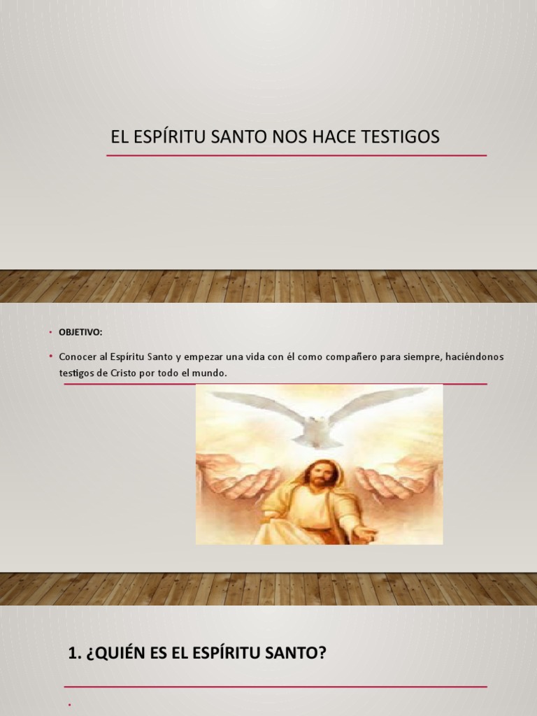 El Espíritu Santo Nos Hace Testigos | PDF | María, madre de Jesús ...