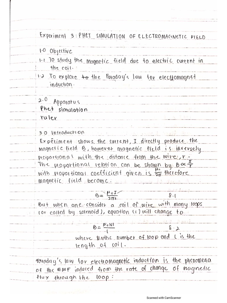Experiment 3 Phet Simulation Field PDF