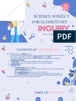 Science Subject For Elementary - 1st Grade - Inquiry by Slidesgo