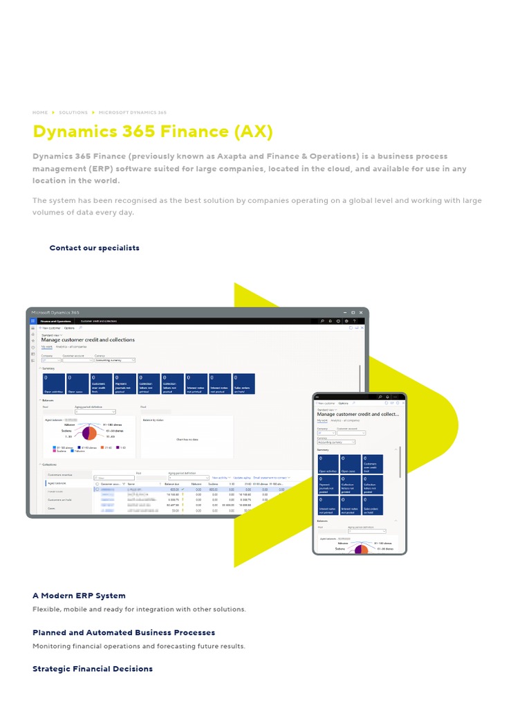 Microsoft Dynamics 365 Finance - ERP System - ELVA | PDF