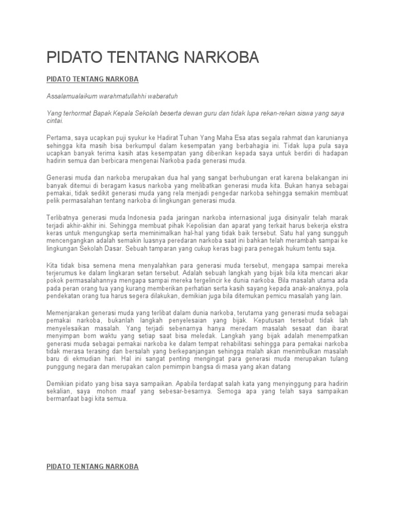 Pidato Tentang Narkoba PDF