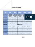 HORARIO DE CLASES 6to A