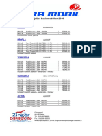 Prijslijst Eura - Mobil - Modellen - 2010