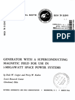 Generator With A Superconducting Magnetic Field For Use I N I-Megawatt Space Power Systems