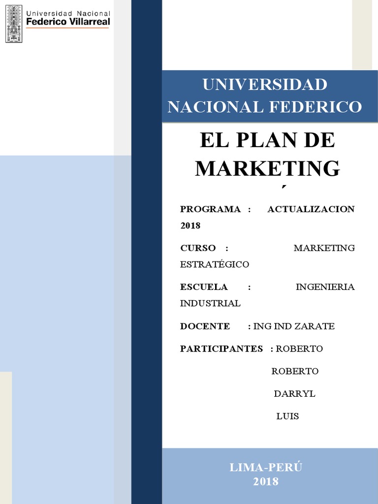 El Plan de Marketing UNFV | PDF