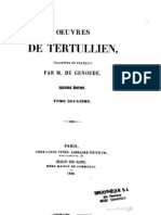 Œuvres Complètes de Tertullien Genoud, 1852 de La Patience
