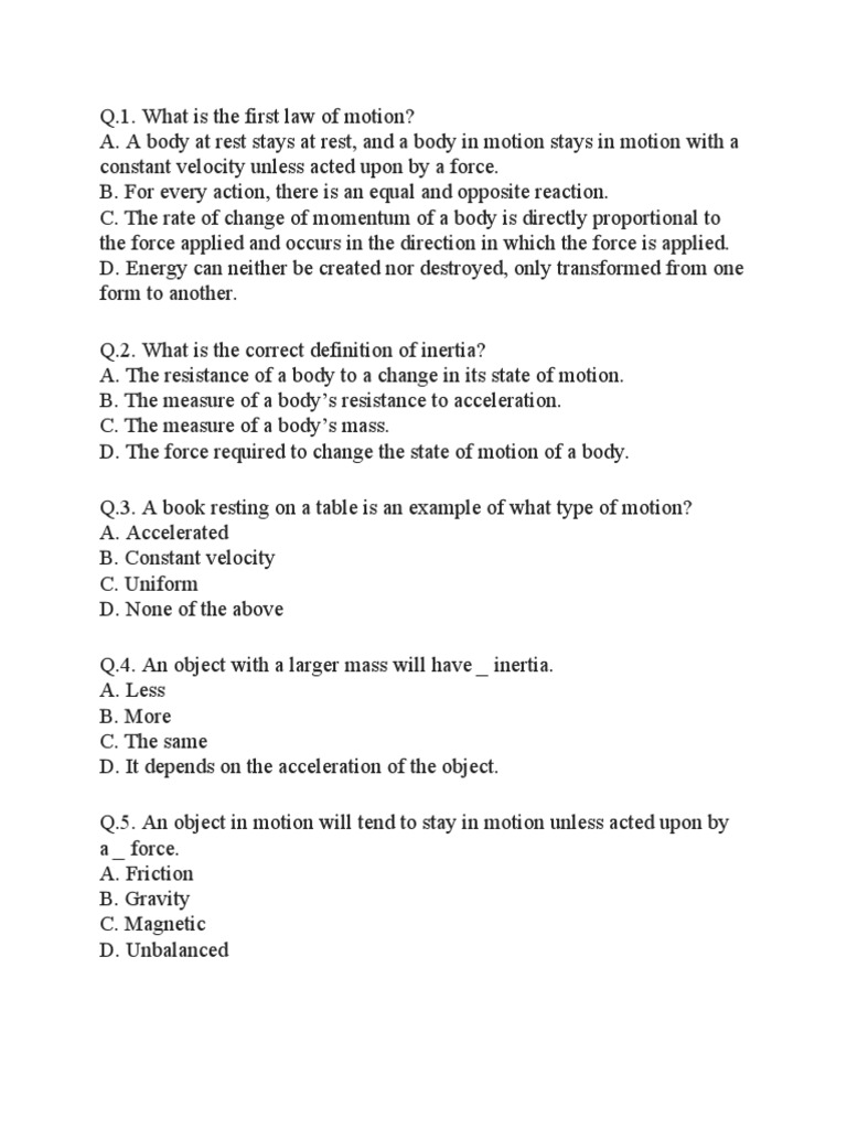 Newtons First Law | PDF