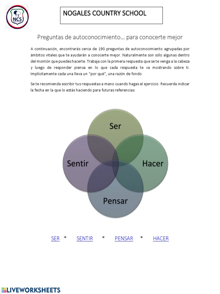 Preguntas de Autoconocimiento Personal | PDF | Relaciones personales ...