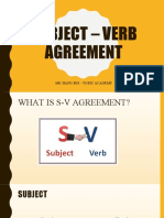 Subject - Verb