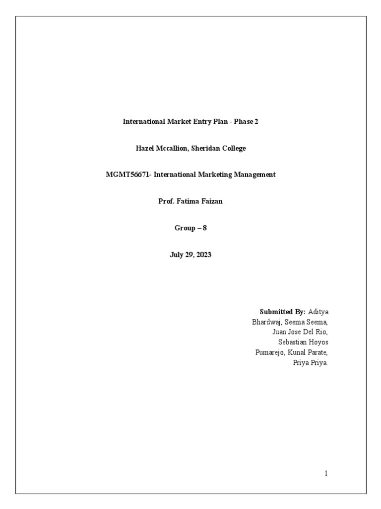 Tim Hortons' Australia Expansion Plan | PDF | Law