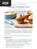 Glossary of Common Baking Terms