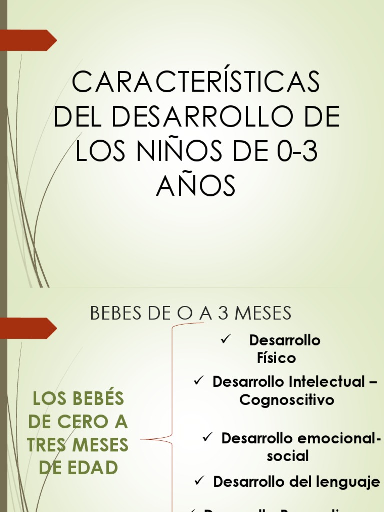 Desarrollo Infantil de 0 a 3 Años | PDF | Las emociones | Adultos