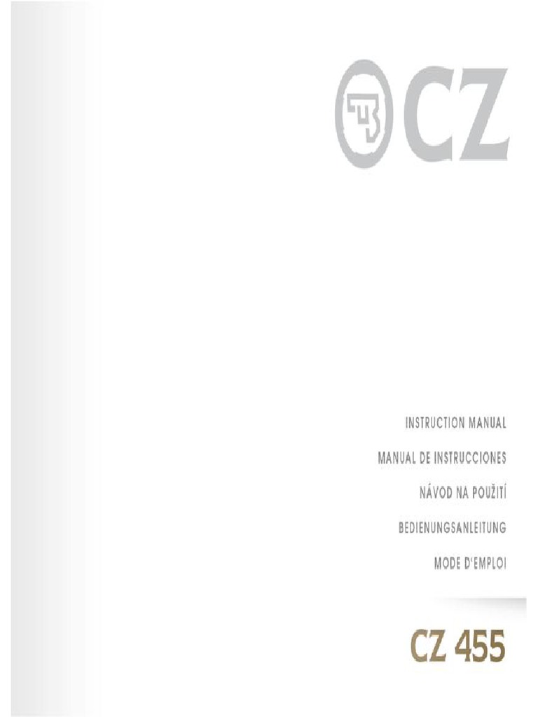 CZ 455 Firearm Instruction Manual | PDF