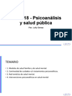 Clase 18, Psicoanálisis y Salud Pública, Diplomado Salud Mental