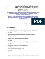 Labor Relations Development Structure Process 12th Edition Fossum Test Bank Download