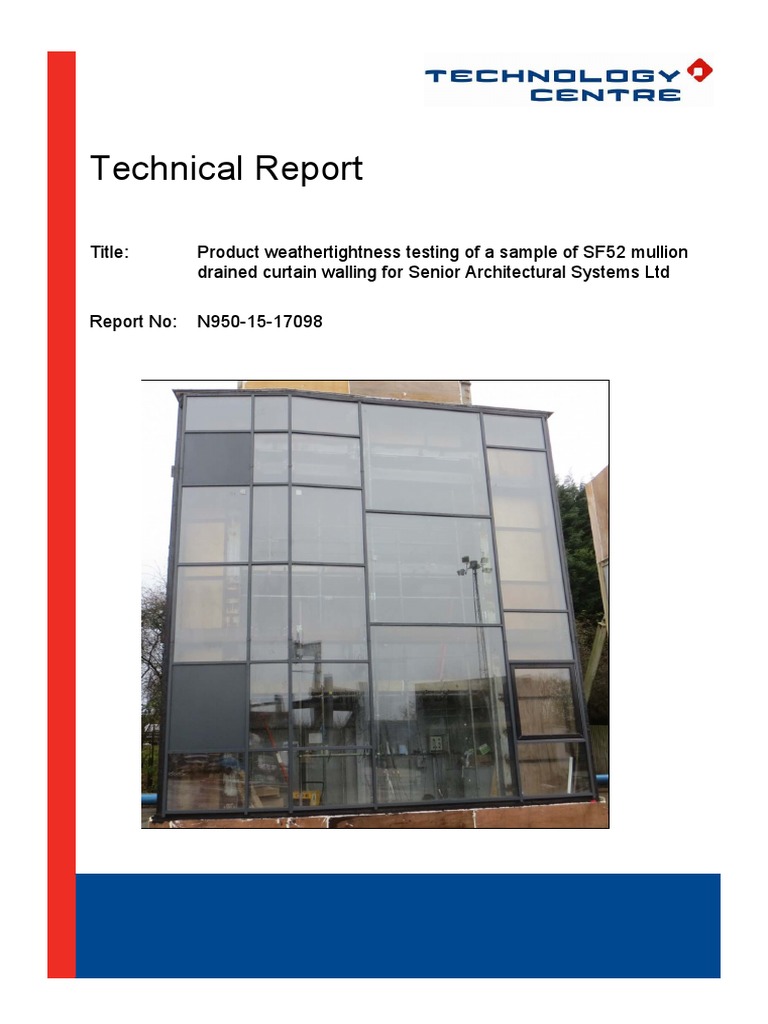 SF52 Curtain Wall - (Mullion Drained) (N950!15!17098) | PDF | Computers ...
