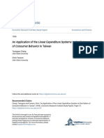 An Application of The Linear Expenditure Systems To The Pattern o