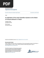 An Application of The Linear Expenditure Systems To The Pattern o