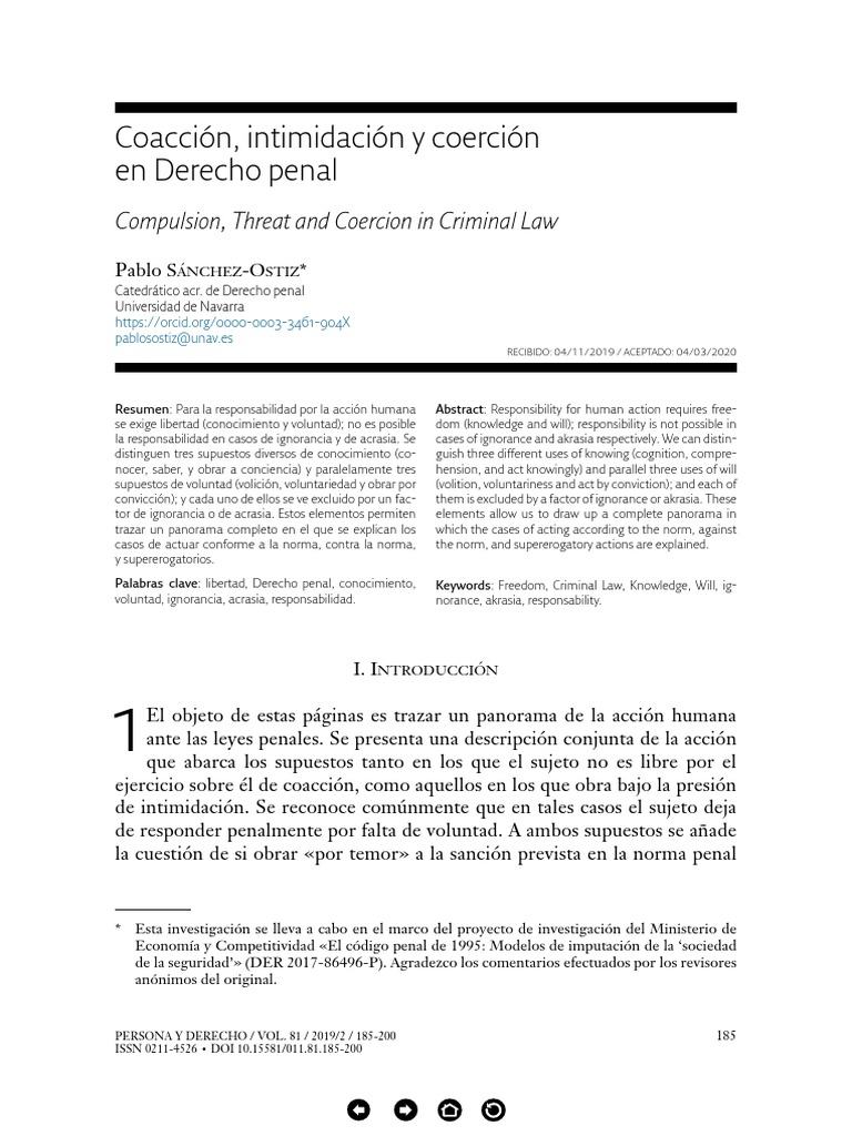 Coacción, Intimidación y Coerción PDF