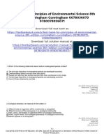 Principles of Environmental Science 8th Edition Cunningham Test Bank 1