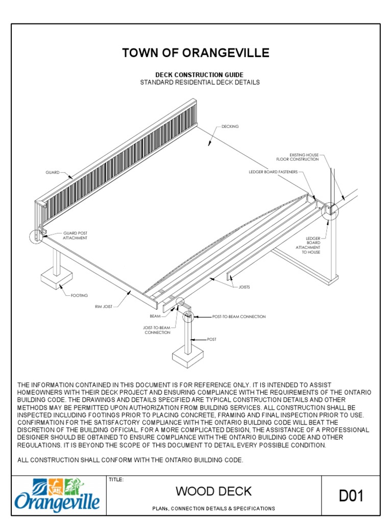 200608 Town of Orangeville Deck DWGsAcc PDF Screw Lumber