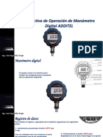 Instructivo de Operación de Manómetro Digital ADDITEL