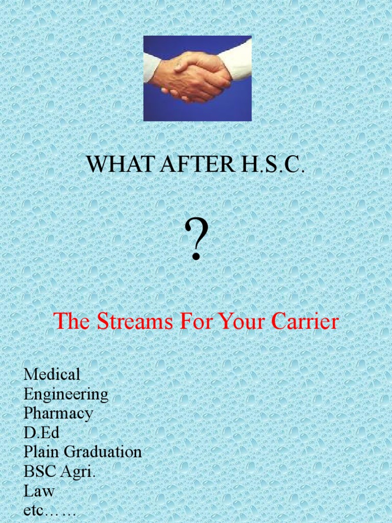 Career Paths After HSC: Engineering & More | PDF | Career & Growth ...
