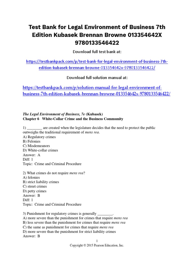 ENVIRONMENTAL LAW KUBASEK intelligence overview