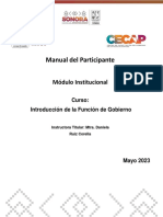 Manual de Apoyo de Introduccion de La Funcion de Gobierno