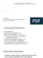 Lec 4 - Transportation and Assignment Model