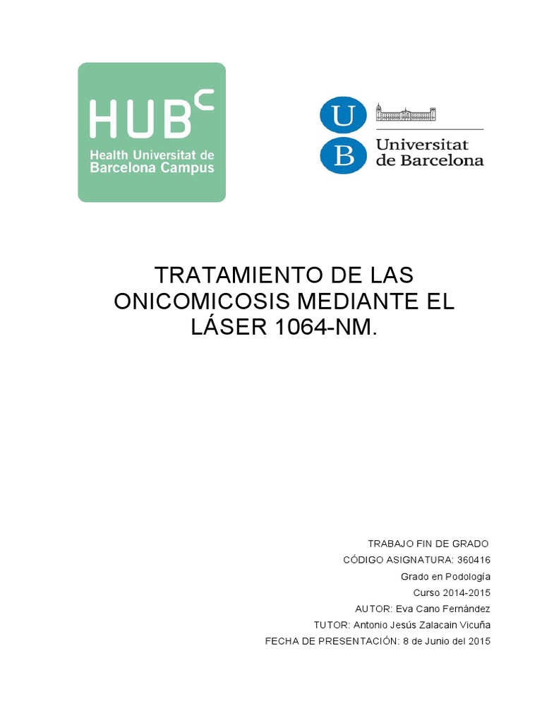 Tratamiento de La Onicomicosis Con Laser | PDF