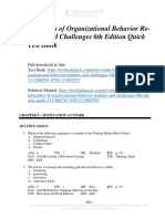 Principles of Organizational Behavior Realities and Challenges 6th Edition Quick Test Bank 1