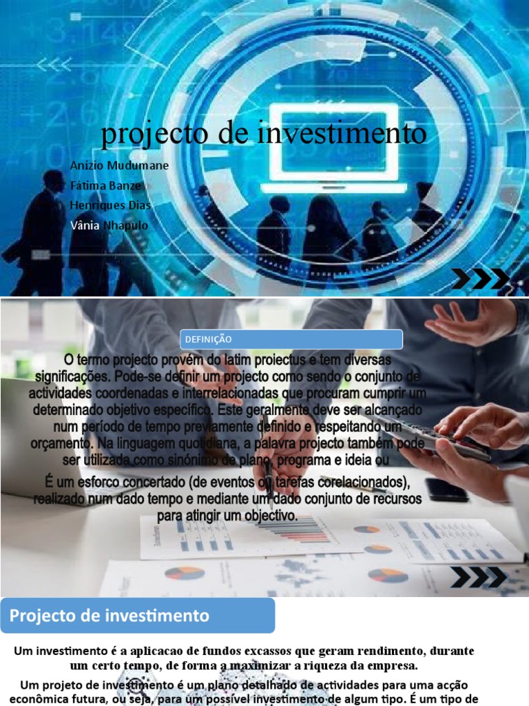 Projecto de Investimento | PDF