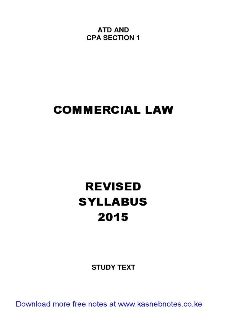 Commercial law strathmore university notes and revision kit download