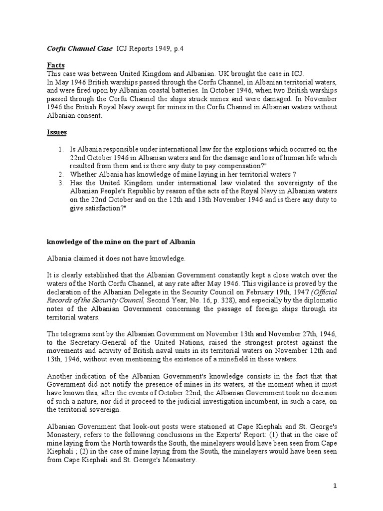Pdf corfu channel case pdf justice crime violence