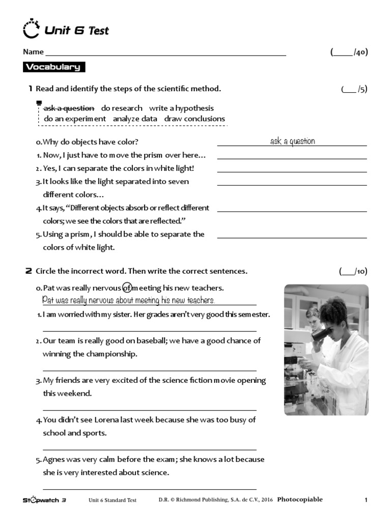Stopwatch 3 Standard Test U6 | Download Free PDF | Isaac Newton | Physics