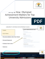 Why & How Olympiad Achievement Matters For University Addmissions