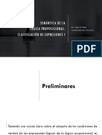 Lógica Proposicional Clasificación de Expresiones I Diapositivas