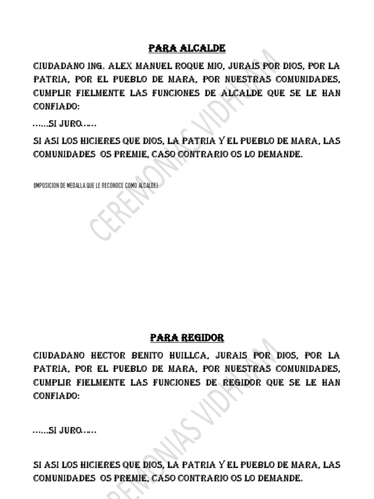 Modelo de Juramento N PDF