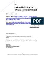 M Organizational Behavior 3rd Edition McShane Test Bank Download