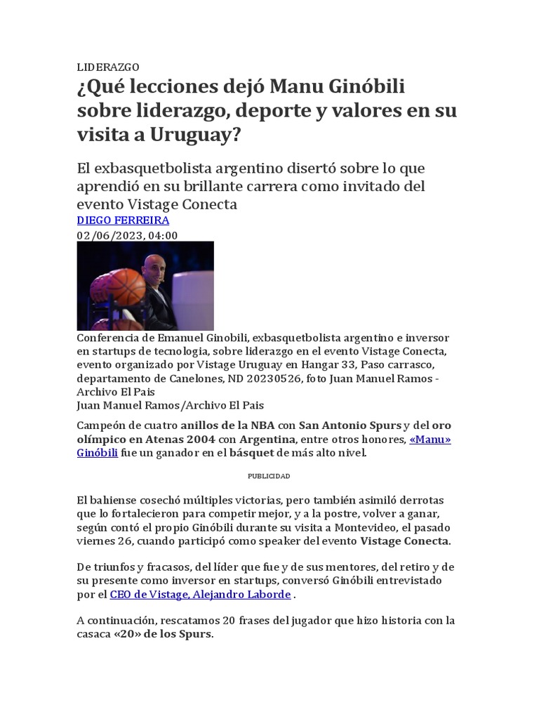 Liderazgo Ginobili PDF