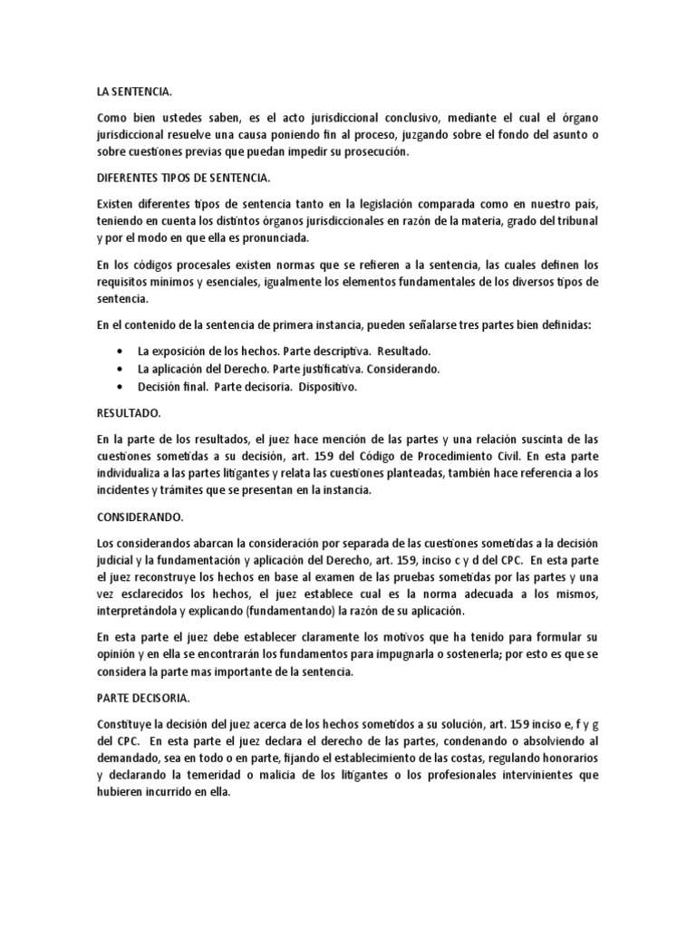 Estructura de La Sentencia | PDF