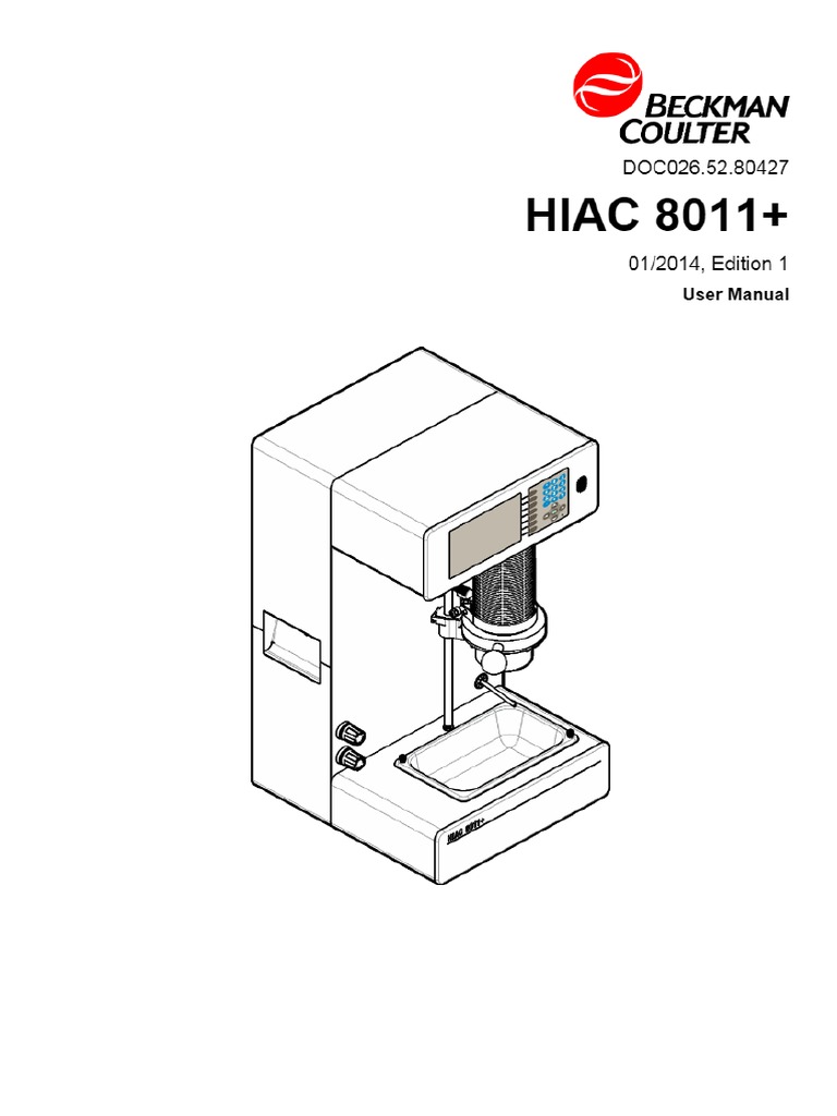 HIAC 8011+ User Manual (Edicion1) | PDF