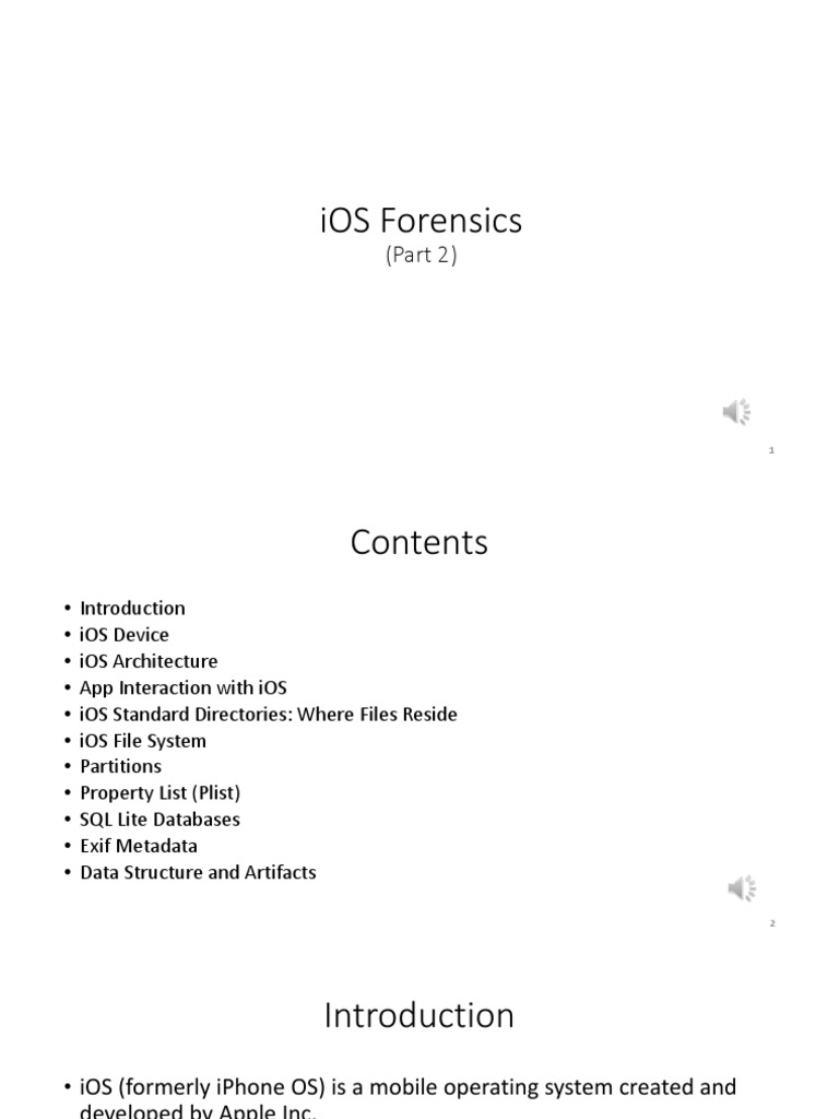 iOS Forensics (Part 2) PDF