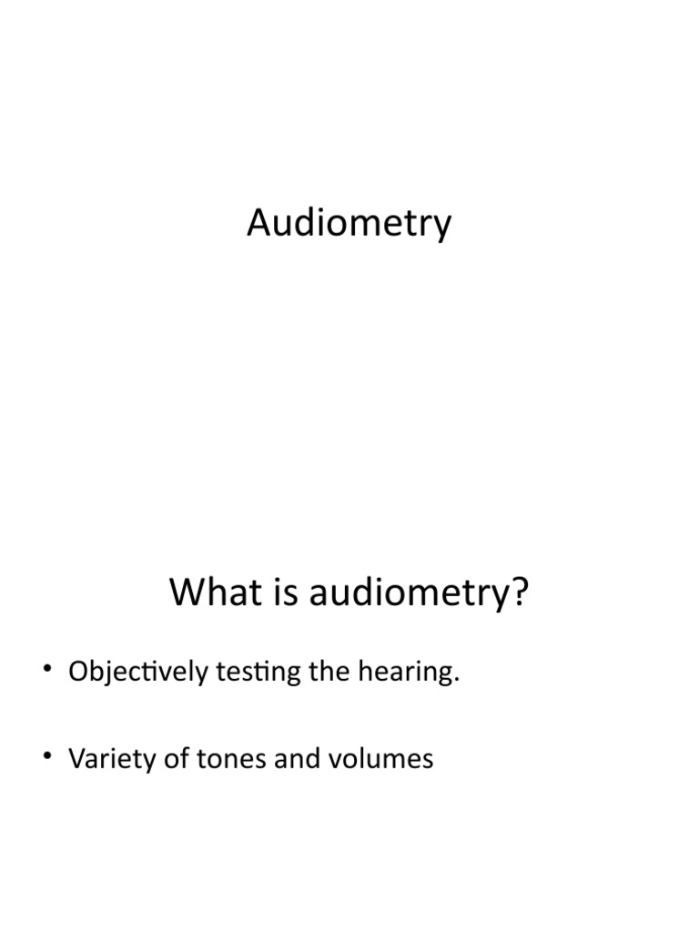 Audiometry GHADA | PDF