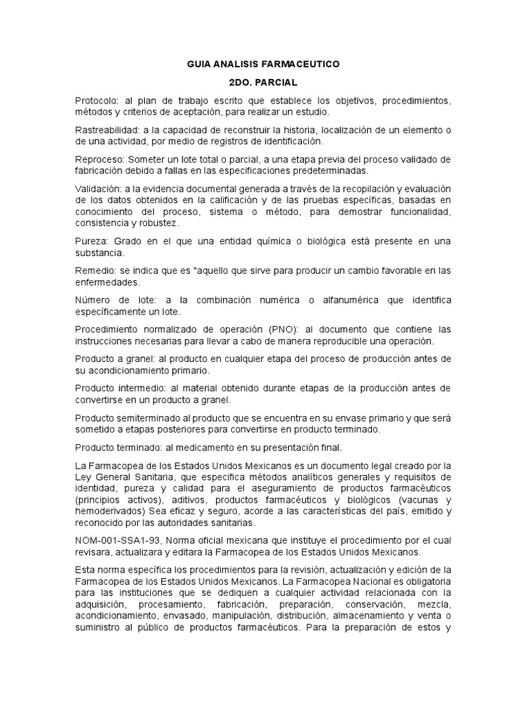 Guia Analisis Farmaceutico | PDF