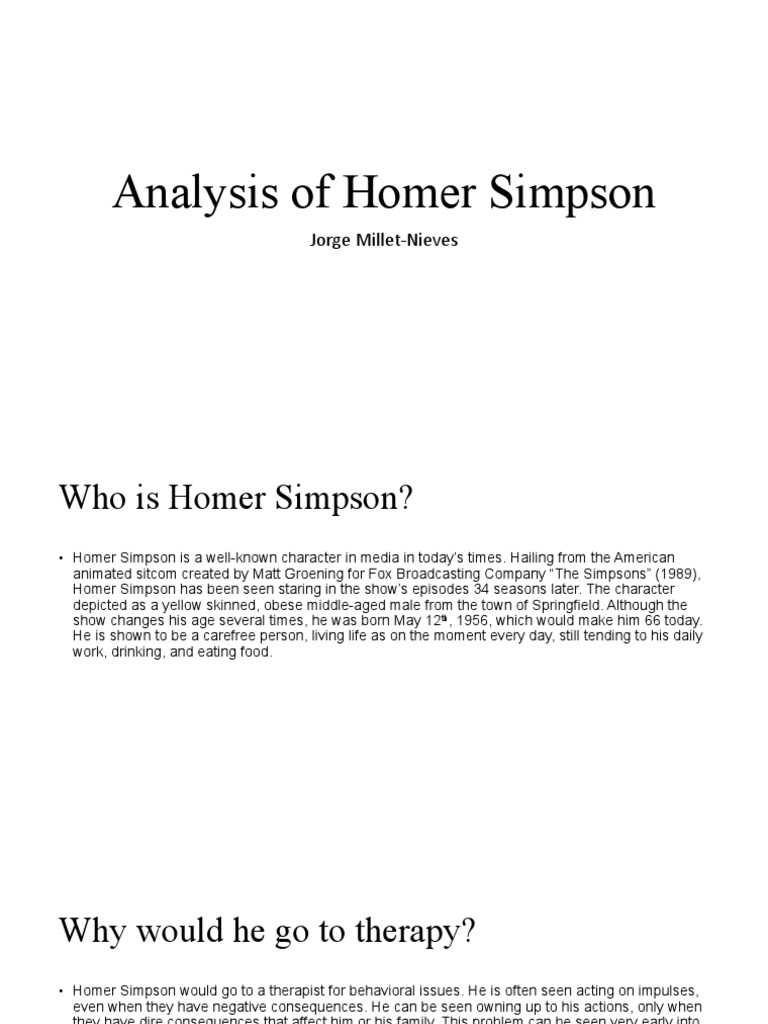 Analysis of Homer Simpson | PDF