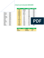 Ejercicios de Excel Con La Función BUSCARV: Producto Referencia Stock Color Unidadades Referencia