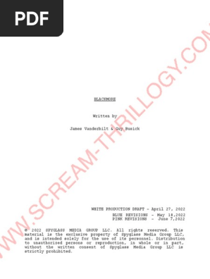 Scream VI - White Production Draft