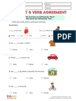 Agreement of Subjects Verb Printable Worksheets For Grade 2